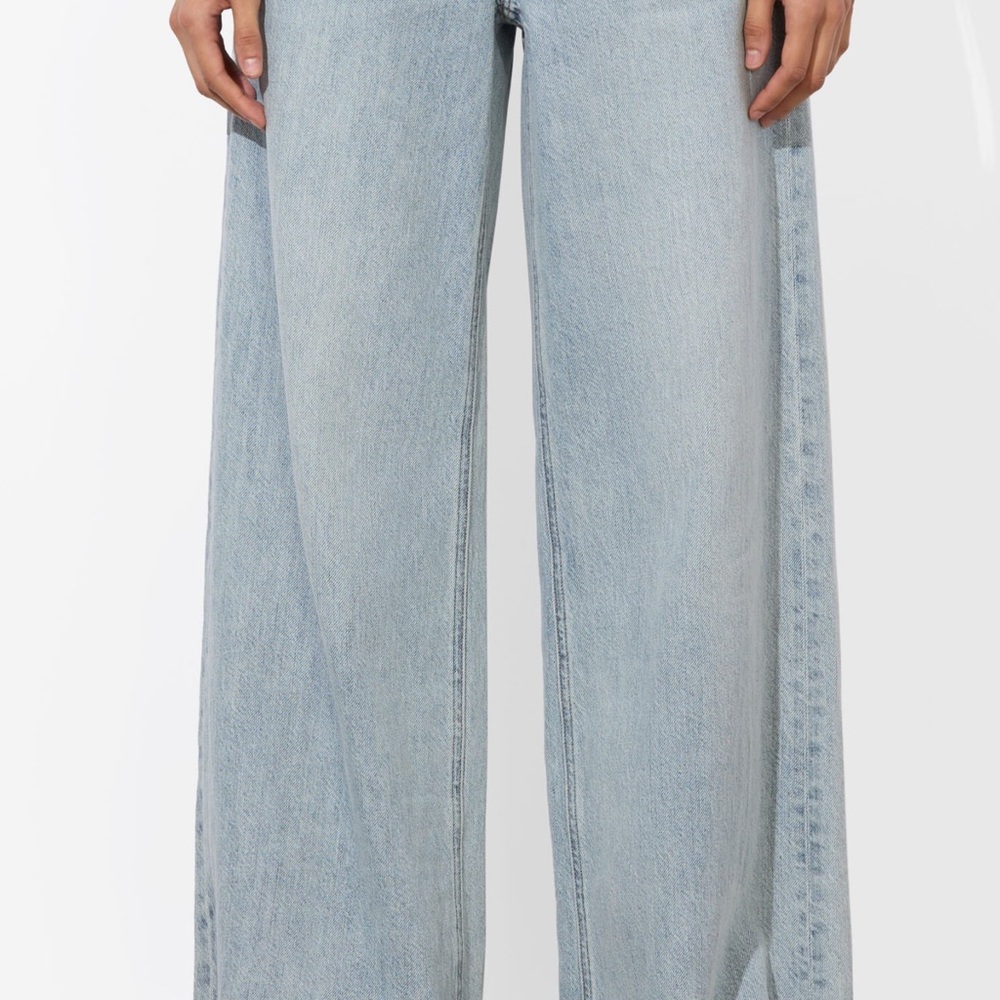 Alice + Olivia Light Blue Wide-Leg Jeans
